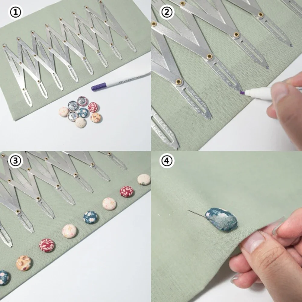 Sewing Gauge Ruler - Uitbreidingsmeter Naaiaccessoires Iquidistente naailiniaal Iquidistente liniaal