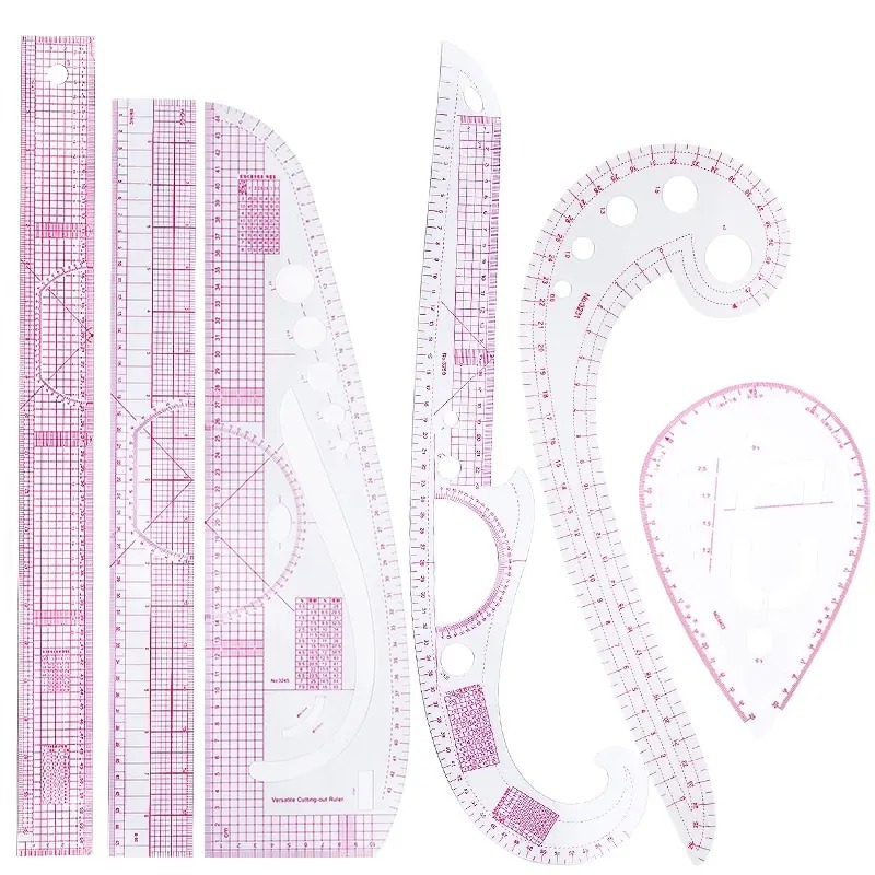 Sewing Gauge Ruler - 6 STKS Franse Curve Liniaal Zachte