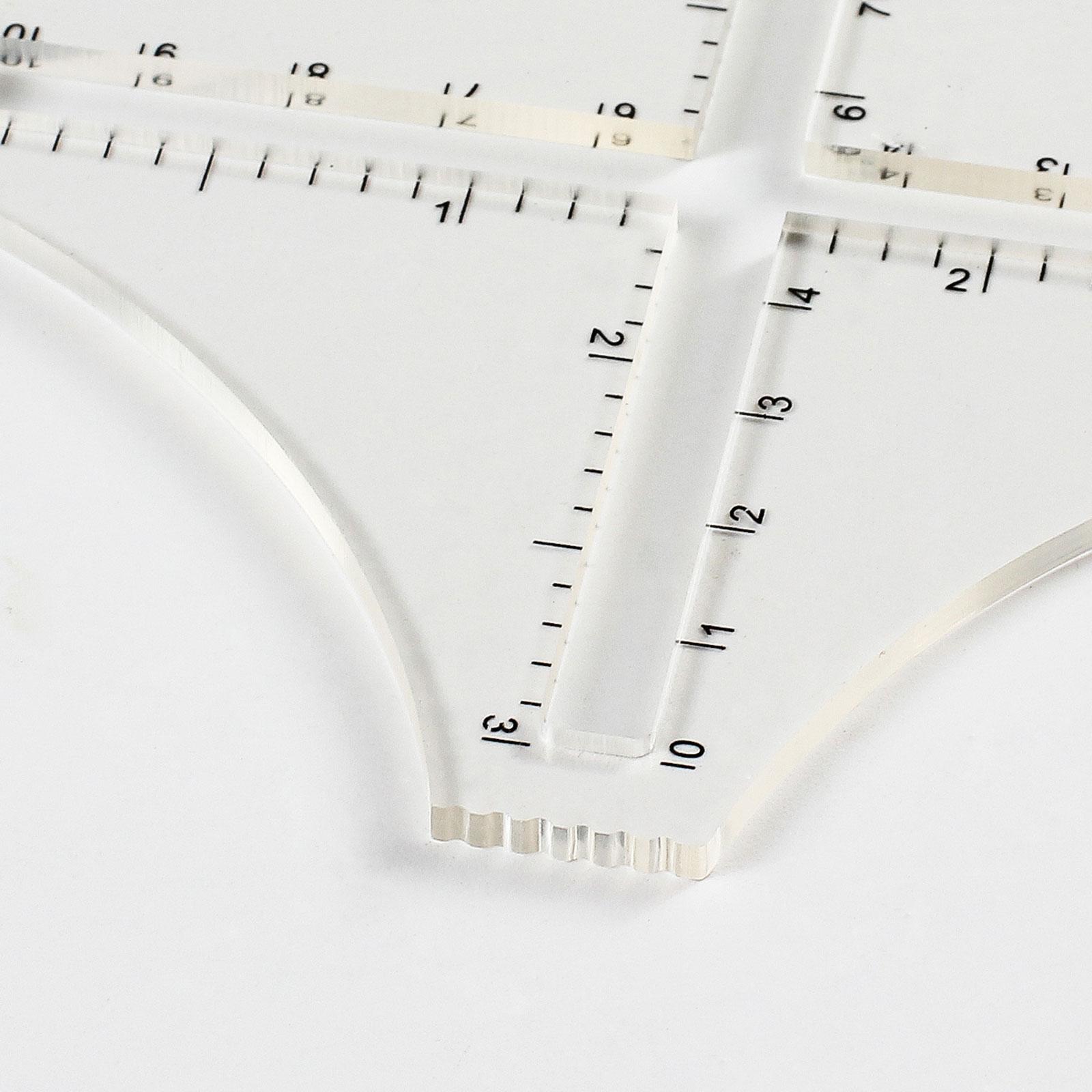 Transparante acryl liniaal voo - Sewing Gauge Ruler recensie en prijs